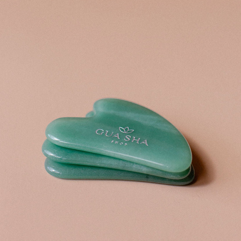 Aventurine Jade Heart Gua Sha